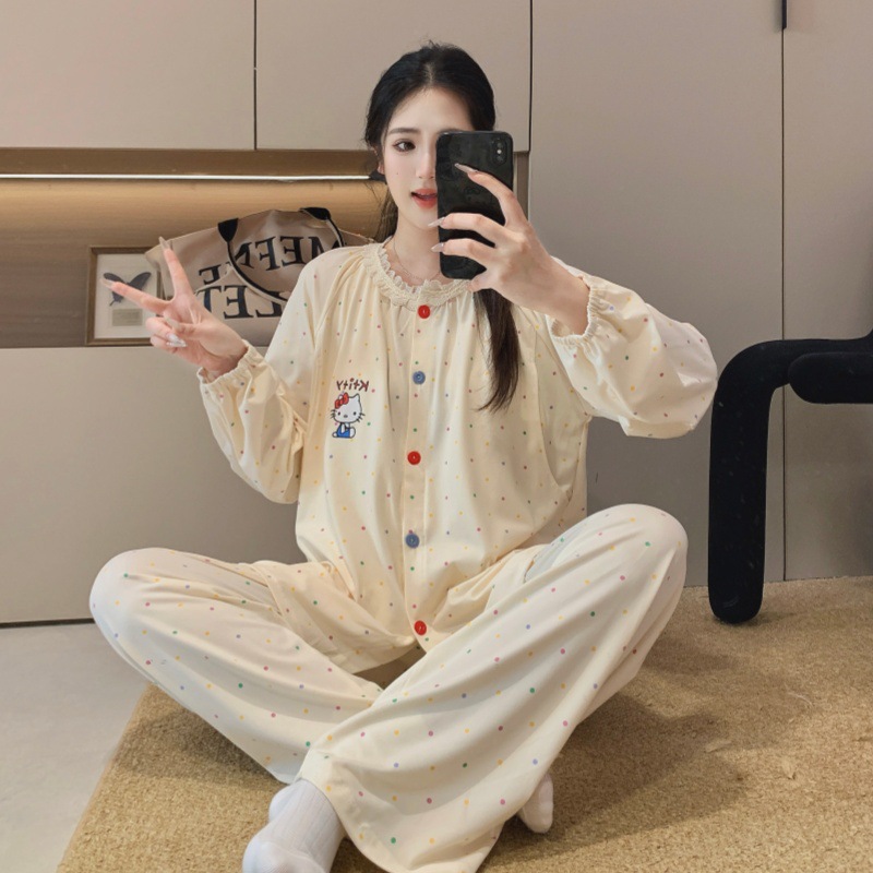 2025 산모복 가을 겨울용 코랄벨벳 기모 두꺼운 임산부 수유 잠옷 대형 홈웨어 12
