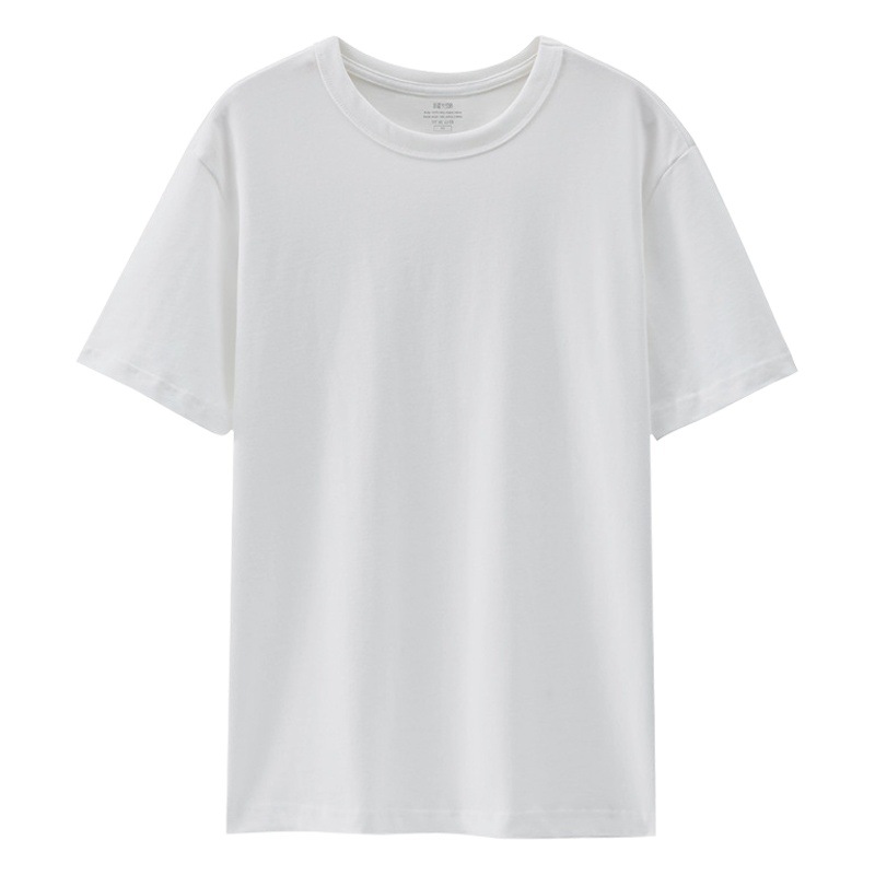 Lujo ligero 50 piezas de amoníaco líquido Xinjiang terciopelo largo algodón pima tres agujas hielo seda caballo algodón camiseta de manga corta para hombre