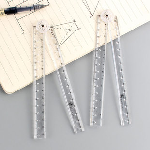 Amazon Creative Acrylic Transparent Foldableing Ruler Simple Scale Plastic Ruler Student Drawing Ruler