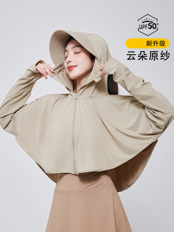 Moxun ロマンチックなアイスシルク日焼け防止服女性のショール 2025 新しい夏の抗 UV カバーアップサイクリング日焼け防止服女性|undefined