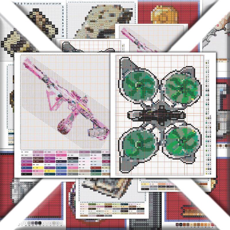 64 Delta-Style Puzzle Stickers, Creative Pixel-Style Two-Dimensional Mobile Game Peripheral Handmade Material Stickers 64 Delta-Style Puzzle Stickers, Creative Pixel-Style Two-Dimensional Mobile Game Peripheral Handmade Material Stickers