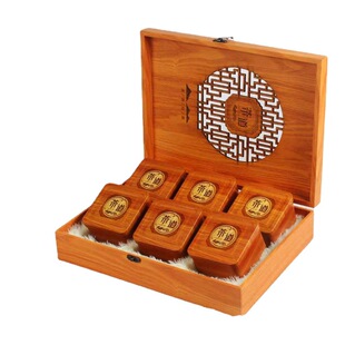 in stock wood grain high-grade tea gift box Tieguanyin Jin Junmei hollow handmade box tea gift box empty