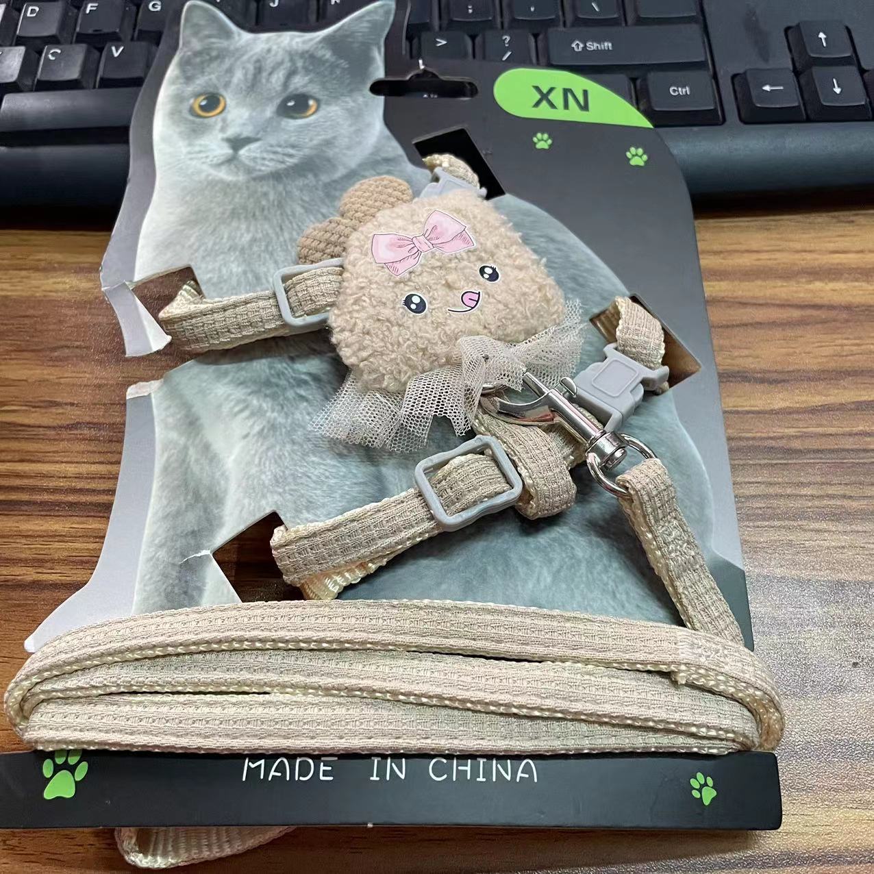 Huisdiervest Anti-ontsnapping Kattenlooptouw Borsttuig Buiten Speciale Kittenriem_voghion.com