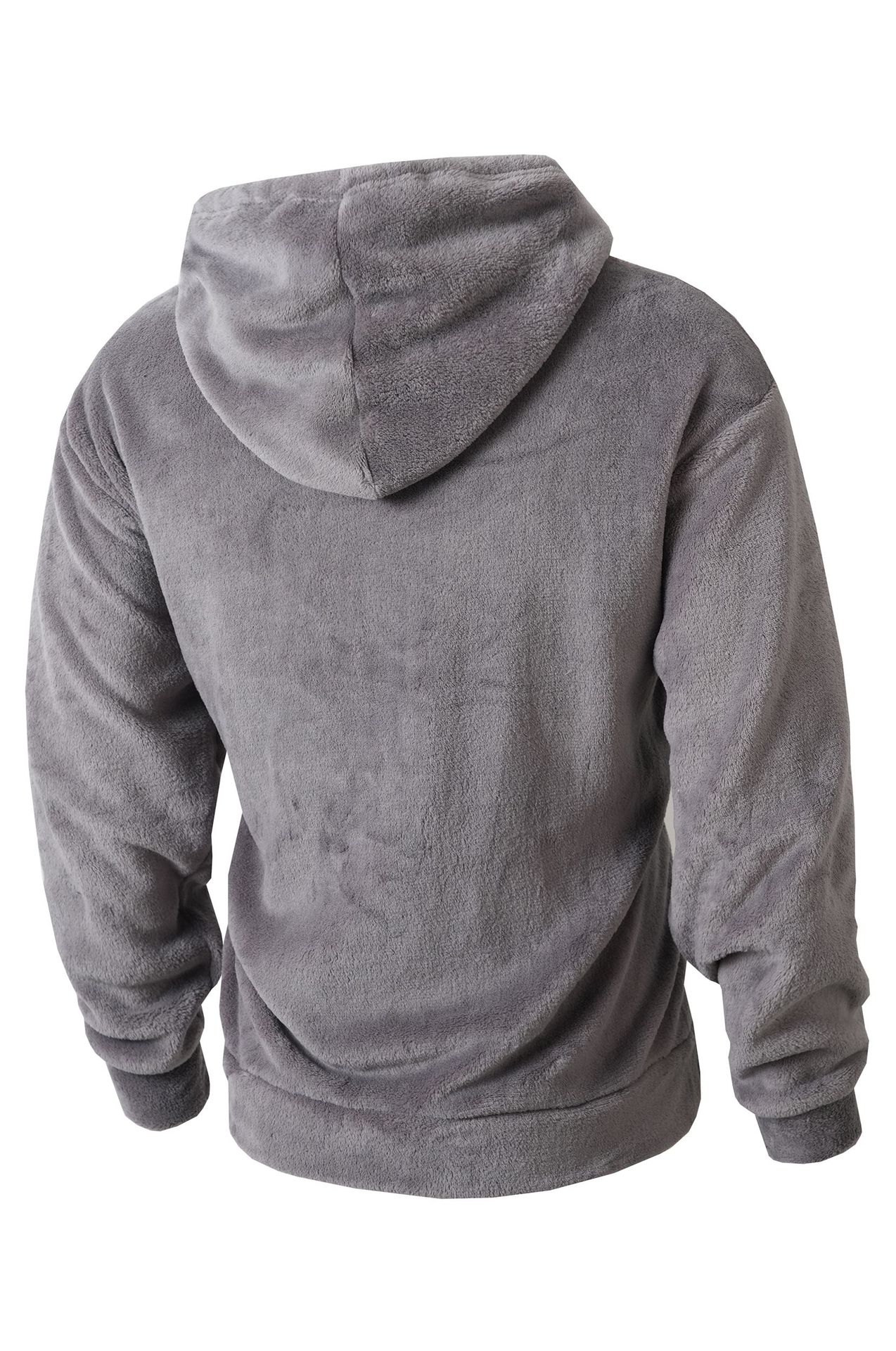 Men's Winter Hooded Sweatshirt Fleece-lined Pullover Oversized_voghion.com