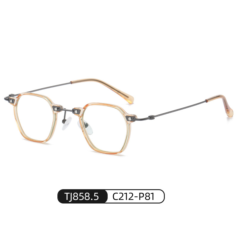 Comercio exterior nuevo anti-azul gafas de luz personalizada nicho miopía gafas marco TJ858 hombres y mujeres misma moda gafas lisas