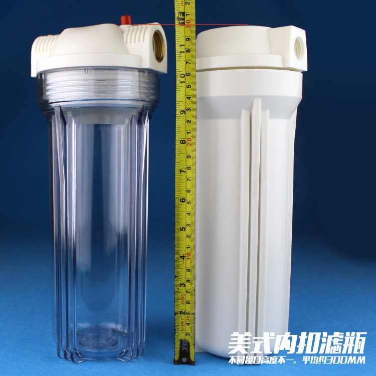 10-pulgadas PP engrosada hebilla interior americana cartucho de filtro a prueba de explosiones 2 puntos 4 puntos 6 puntos de conexión rápida botella de filtro purificador de agua