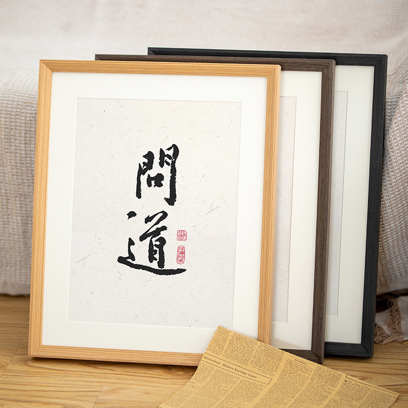 Solid wood photo frame jigsaw puzzle three-dimensional calligraphy calligraphy and painting 32 inch photo frame wall 1000 large frame 70cm × 50 framed Solid wood photo frame jigsaw puzzle three-dimensional calligraphy calligraphy and painting 32 inch photo frame wall 1000 large frame 70cm × 50 framed