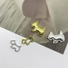 简约合金小狗配件个性镂空配饰卡通造型饰品手工发饰服饰DIY材料