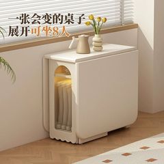 クリーム風全実木移動式折りたたみテーブルと椅子と椅子と車輪付き家庭用レストランは、壁に寄りかかった食卓の卸売りを占有していない