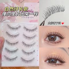 霏汐假睫毛透明梗上睫毛自然纖長仙女款一整條仿真眼睫毛2024新款