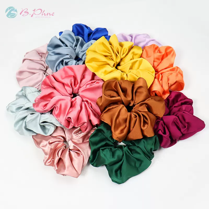 欧美大肠圈中号发绳女网红真 丝质感缎面发圈头绳气质发圈头饰