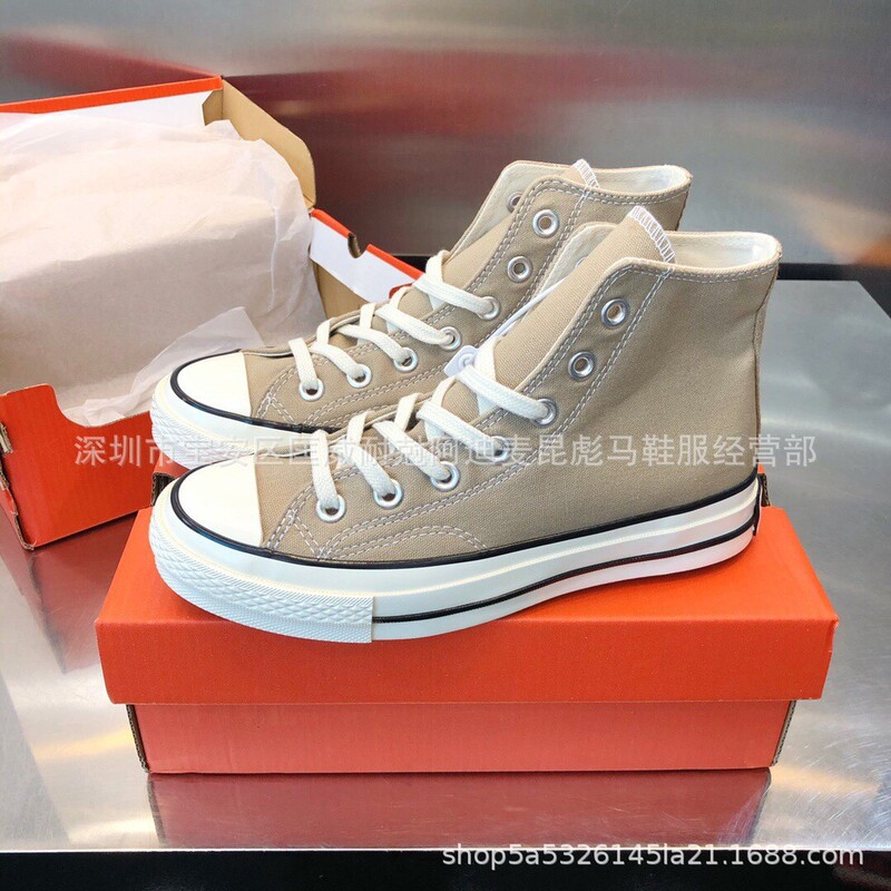 Putian 1970s Classic Board Shoes Men's and Women's High-top Small Chrysanthemum Canvas Shoes Couple's Casual Shoes Versatile Vulcanized Shoes