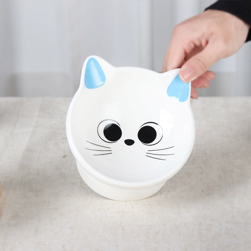 Керамическая кошачья миска для дома, милый кормушка для кота, миска для еды кота, кошачья миска