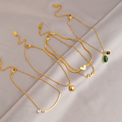 Anklet jewelry for women 2023 new 18K gold titanium steel non-fading temperament ins versatile high-end anklet foot jewelry