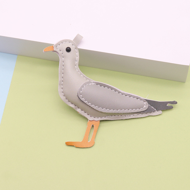 スポットオリジナルパーソナライズされた鳩カモメ金魚レザーバッグペンダントかわいい小さな鳩レザーキーホルダーペンダント|undefined