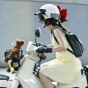Yapon-Koreya retro motosiklet dəbilqəsi, skuterlər üçün, yay, kiçik