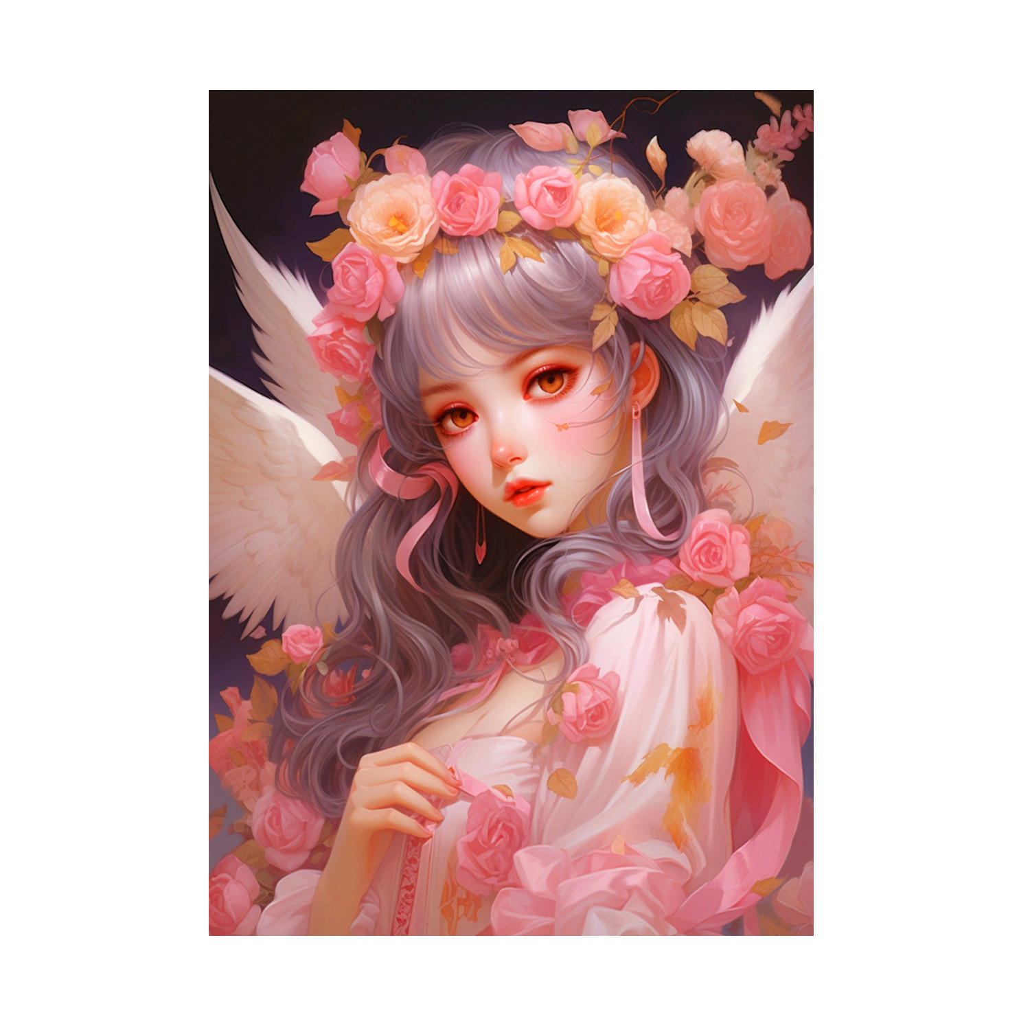Mona Lisa Real Angel Girl 2026 nueva pieza hermosa lindo dibujo animado bordado pintura decorativa
