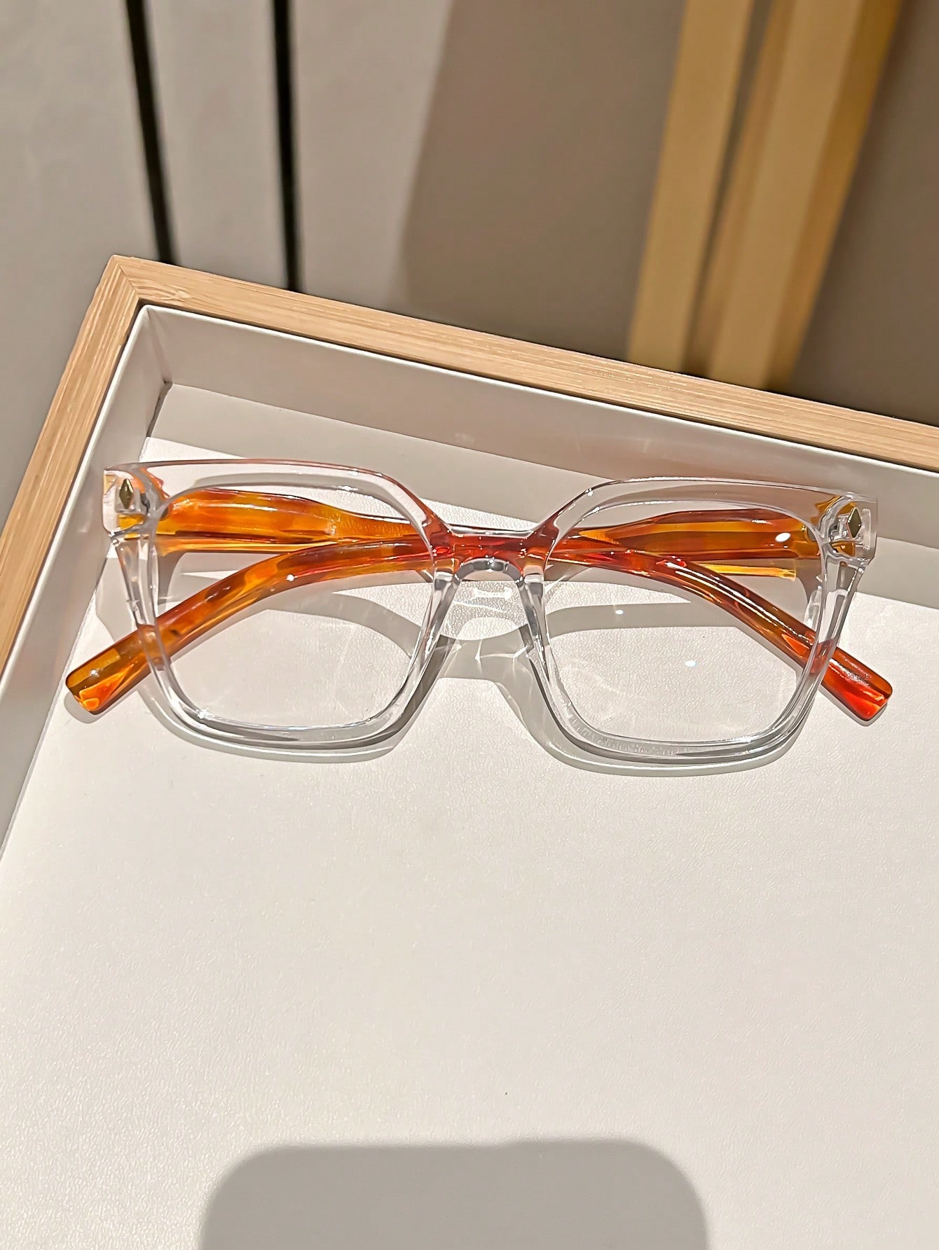 Quadratische Blaulichtfilter Brille Für Damen Gesichtsschmeichler_voghion.com