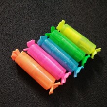 6色糖果荧光笔重点标记卡通标记笔涂鸦笔 迷你荧光笔组合套装