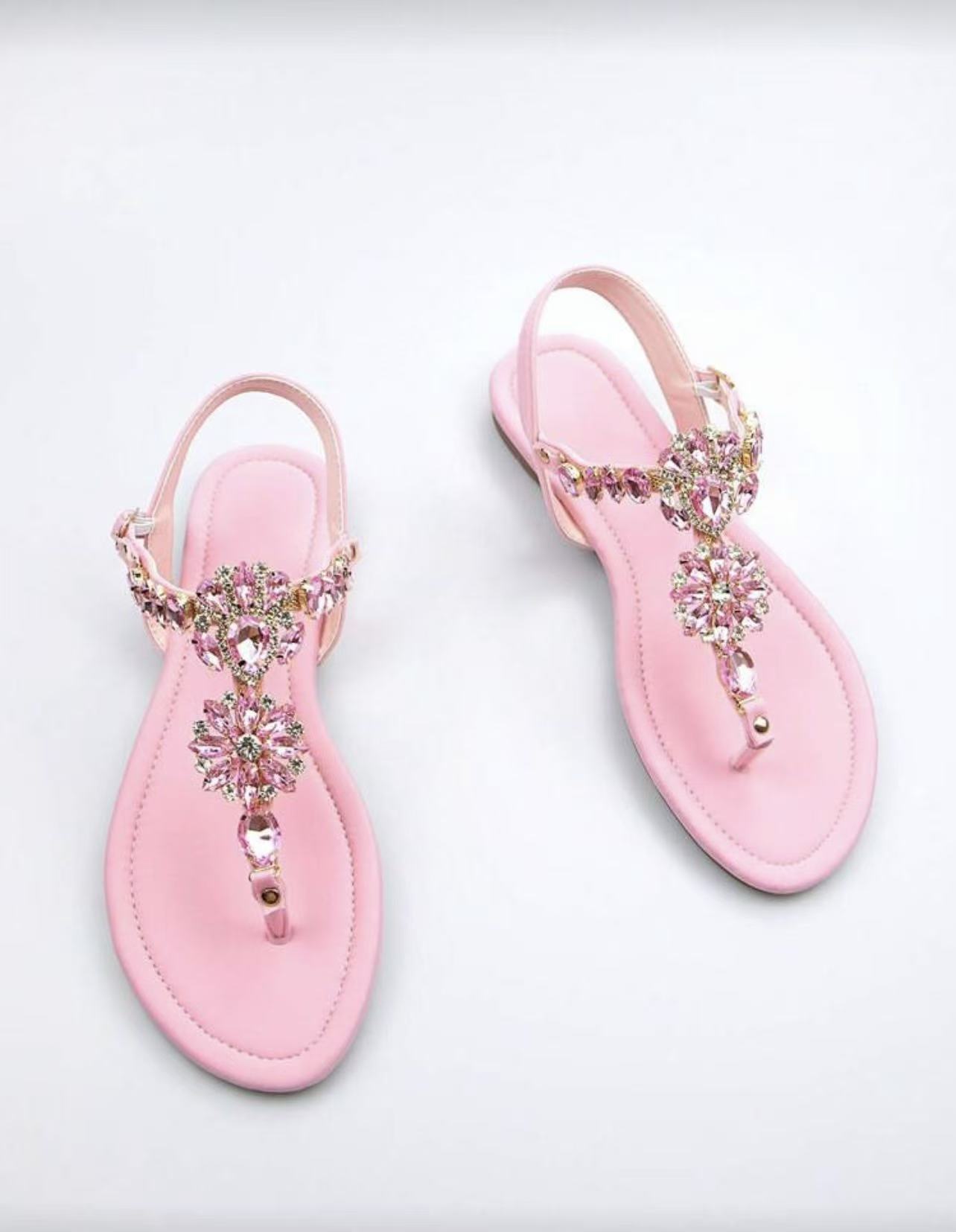 Sandalias africanas con pedrería dorada para mujer, chanclas de verano, pedrería resistente que no se desprenden, directamente de fábrica.