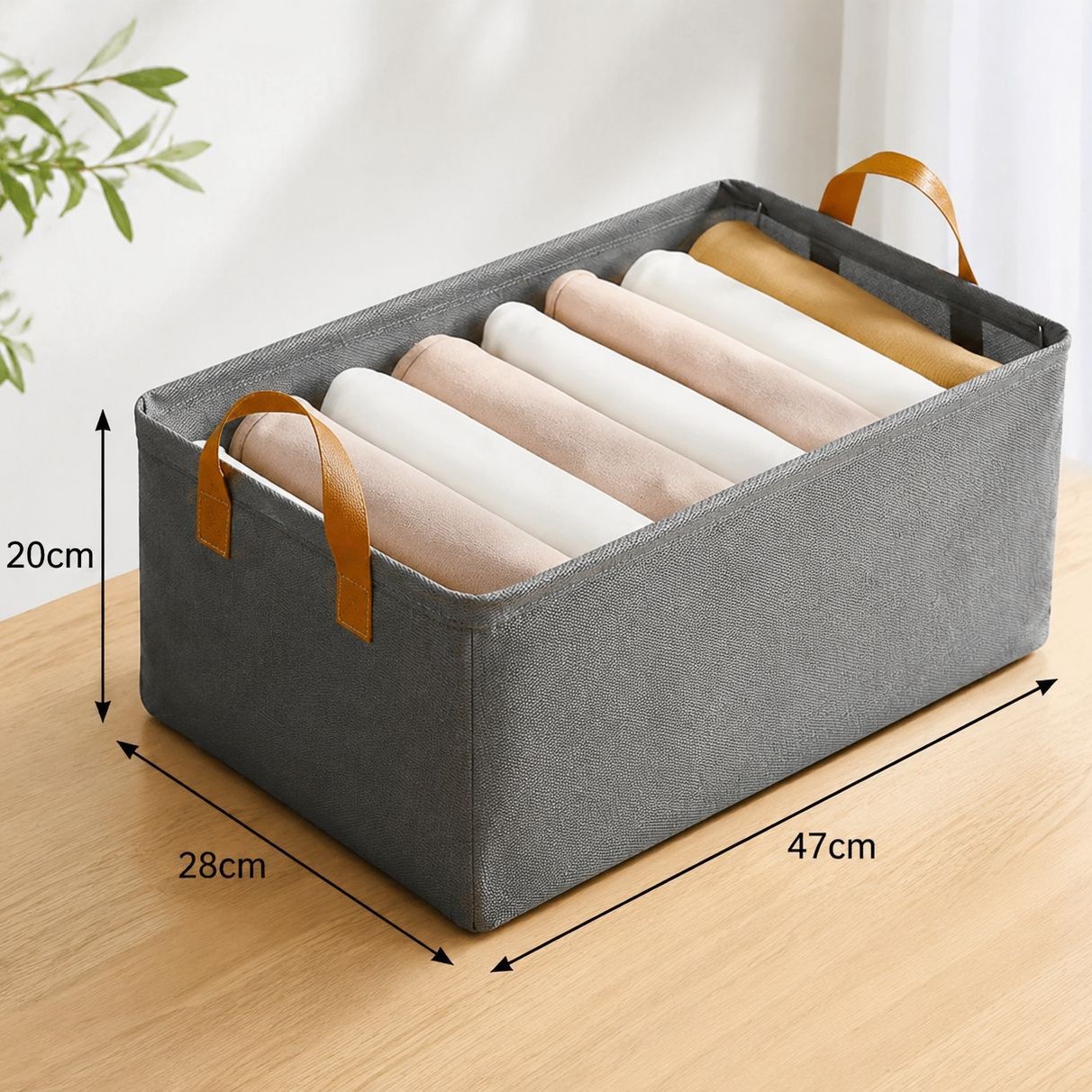 Caja de almacenamiento de marco de acero para ropa Caja de almacenamiento tipo cajón plegable Caja de almacenamiento de pantalones Caja de almacenamiento de ropa