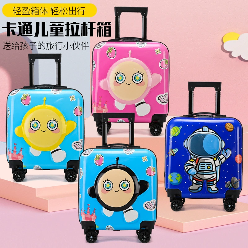 Детский чемодан на колесиках, оптовая продажа 18inch Чемодан с мультяшными животными, универсальное колесо, новый посадочный чемодан, чемодан с паролем