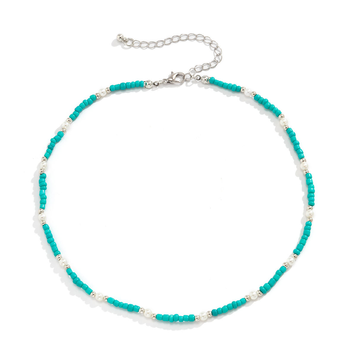 ethnic style simple Miyuki bead necklace contrast color acrylic necklace