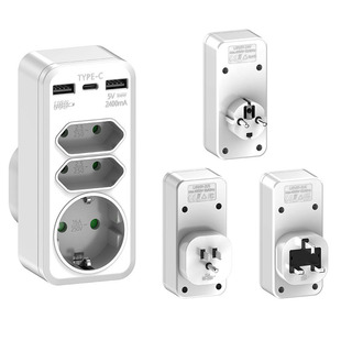 Cross-border Hot Selling US Standard to European Standard Conversion Plug UK Standard to European Standard Conversion Socket USB C