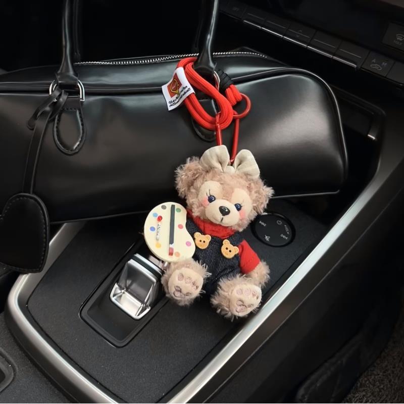 Shirley Mei colgante Duffy oso mochila escolar muñeca de felpa llavero de coche bolso lindo colgante regalo de pareja mujer