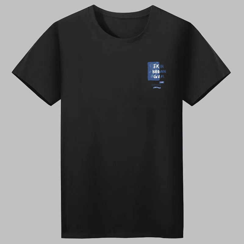 Camiseta de los hombres de verano de moda cómodo suéter estudiante superior estilo coreano slim fit manga corta todo partido simple hombres