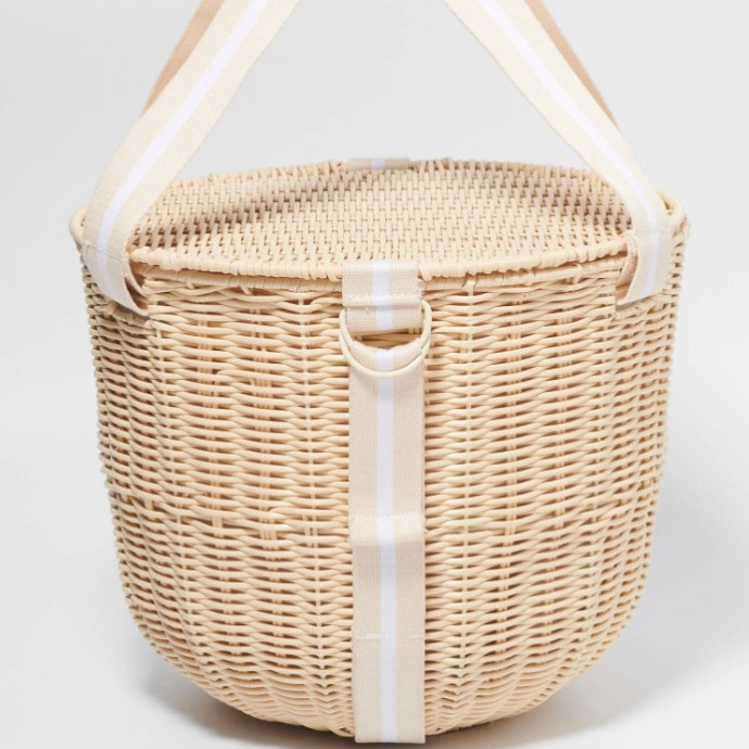 Comercio exterior personalizado canasta de picnic de caña canasta de regalo canasta de frutas con regalo de mano canasta de picnic de mano