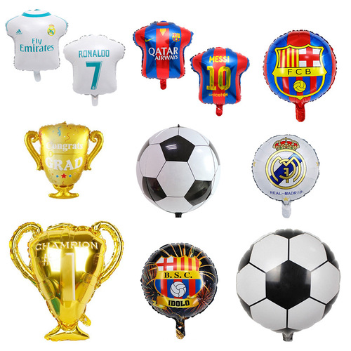 Cross-border Takal Football World Cup themed party bar decoration football trophy shape aluminum film balloons