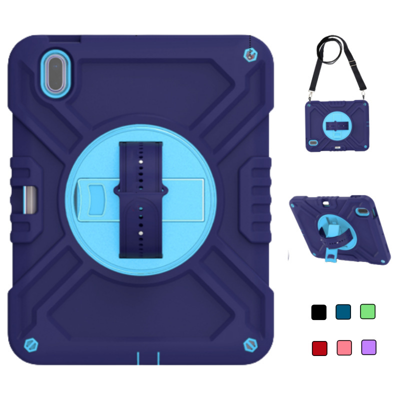 Suitable for iPad 11 Tablet Case 10Th Generation 10.9 Anti-Fall Pro11 Rotating Stand Air45 Lanyard Mini Protective Case