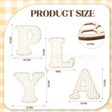 亚马逊木制藤条字母游戏室标志适合幼儿女孩男孩的游戏室墙壁装饰