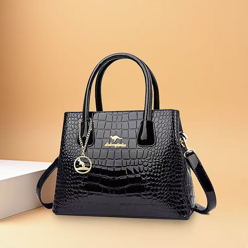 Bolso de mujer en caliente, nuevo tipo de bolso canguro, bolso de cinturón, bolso de mano de piel esmaltada brillante, bolso de hombro de mujer, agencia de cabello