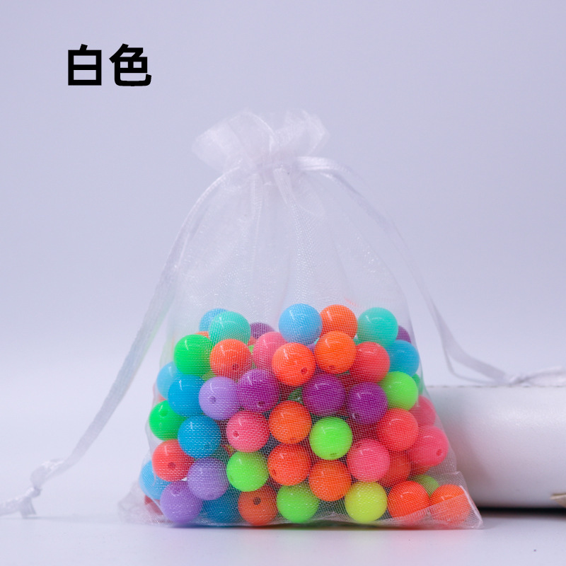 透明白色巾着袋糸袋通気性ジュエリーギフト収納包装袋化粧品包装網糸袋卸売り|undefined