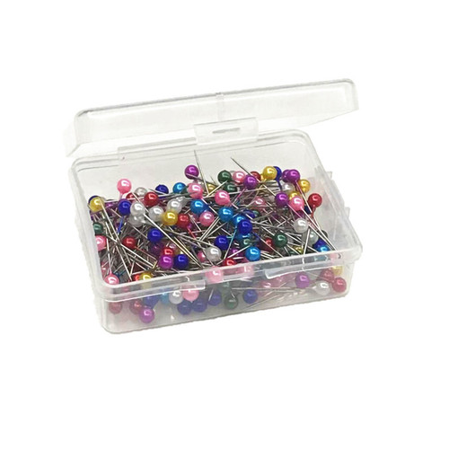 Factory price wholesale colorful pear-shaped pearlescent needles glass head gourd head clothing positioning pins 200 pieces-500 pieces
