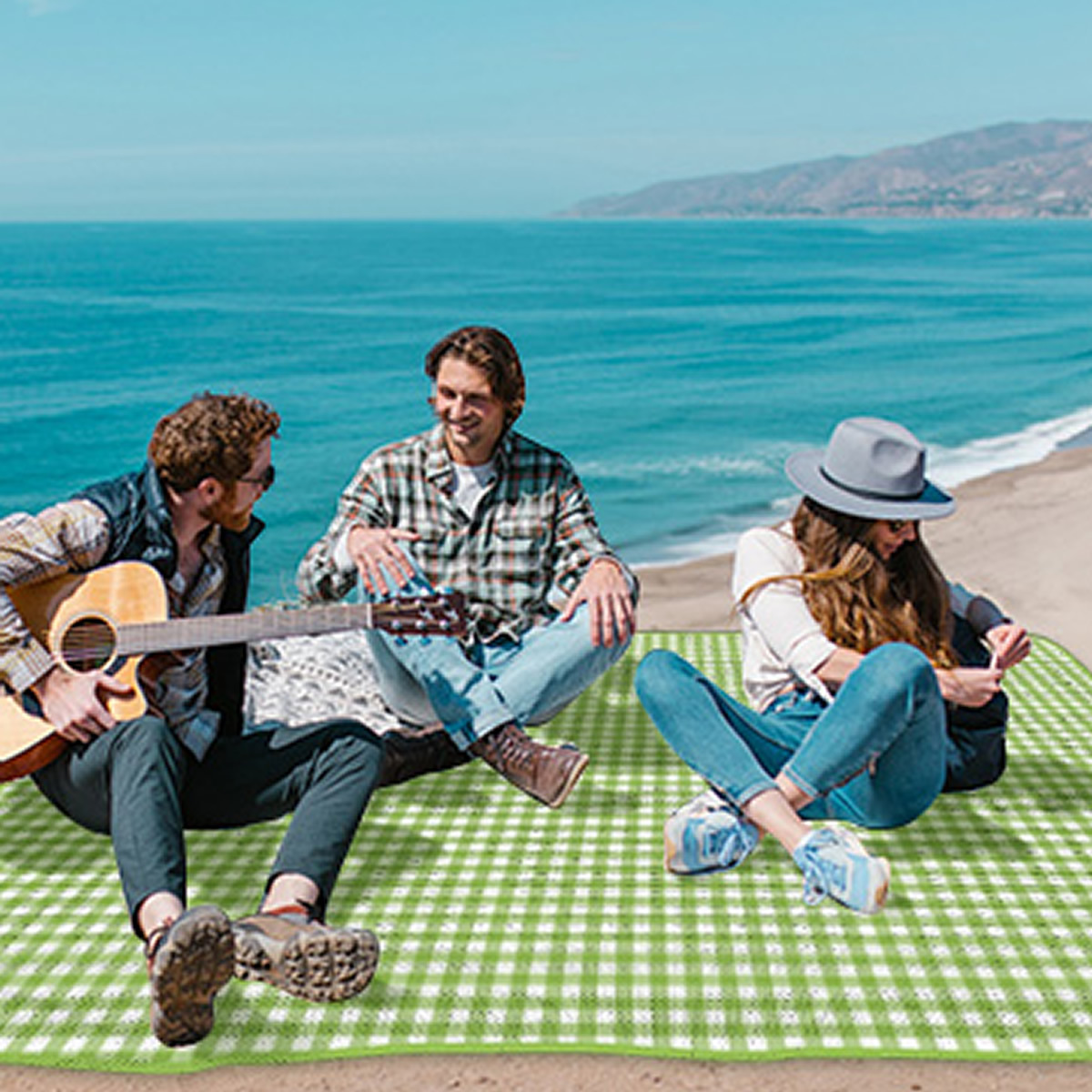 피크닉 매트 방습 매트 ins 스타일 두꺼운 피크닉 천 야외 캠핑 휴대용 매트 야외 잔디 방수 바닥 매트