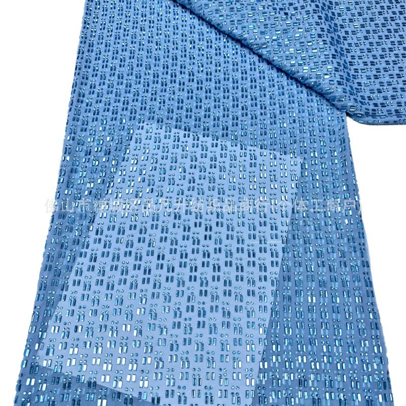 3 × 3 tela de malla elástica de vidrio vertical perforada 14 colores de rendimiento del escenario vestido de tela elástica en stock