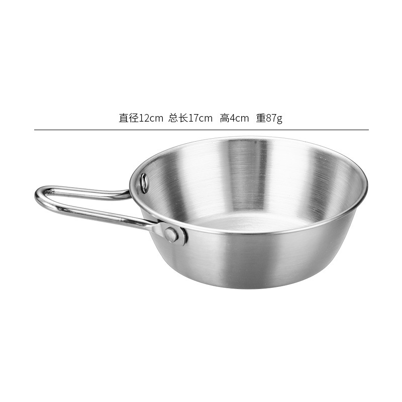 Coreano 304 acero inoxidable arroz vinegar tazón de acero dorado mango de cocina tazón de inmersión tazón de condimento tazón de arroz