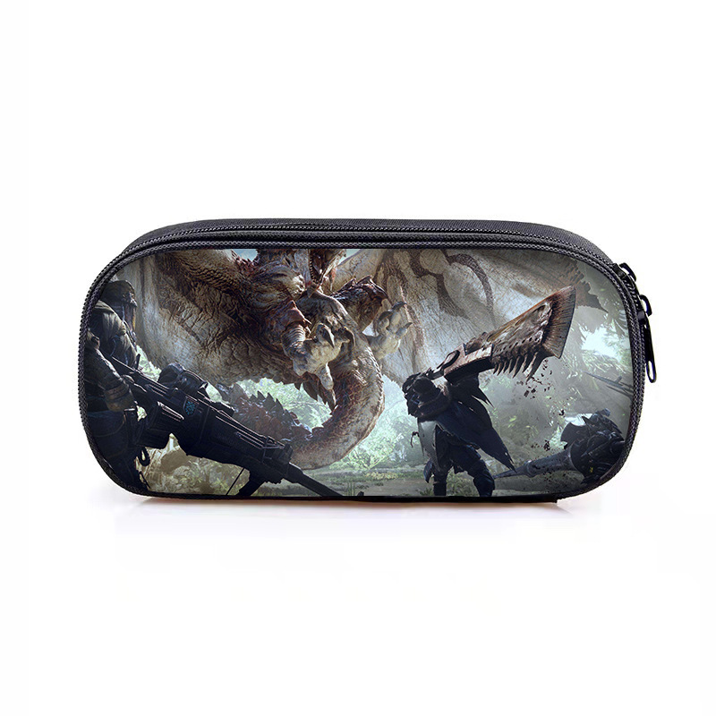 (Wholesale), children's pen for students, cartoon pencil case, dinosaur, handheld school high quality capacious stationery 8