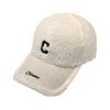 Velvet demi-season brand baseball cap, fashionable keep warm hat, with embroidery