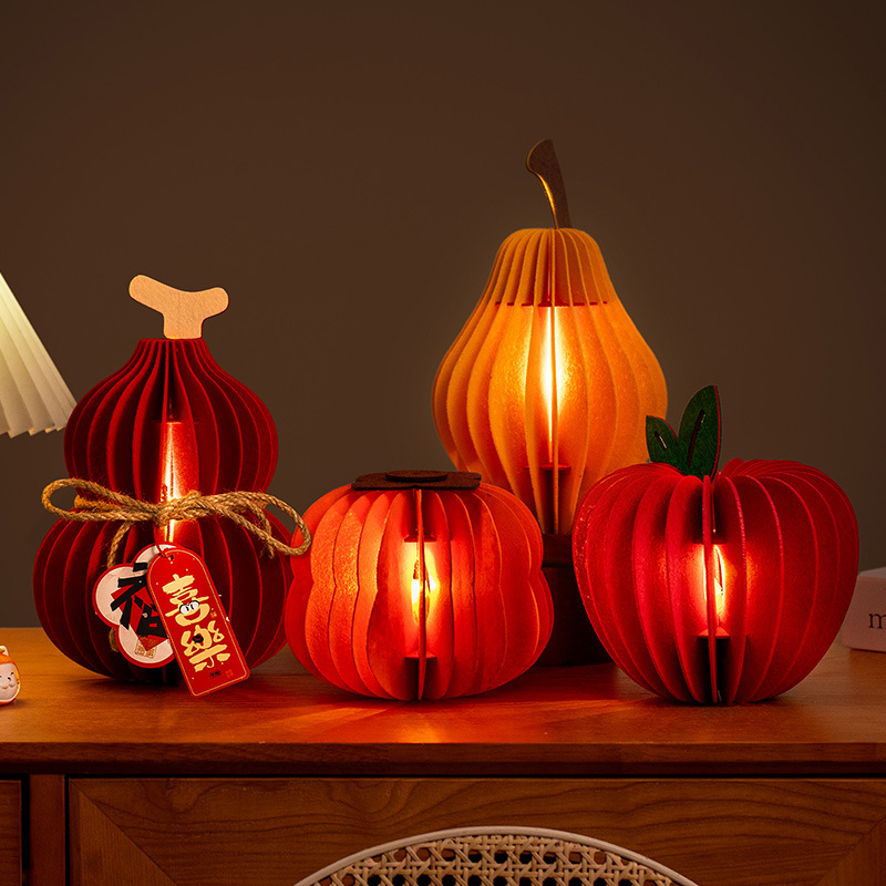 New Year Decoration Arrangement 2026 Year of the Horse New Ornaments Spring Festival Gourd Large New Year Festive Luminous Desktop Ornaments