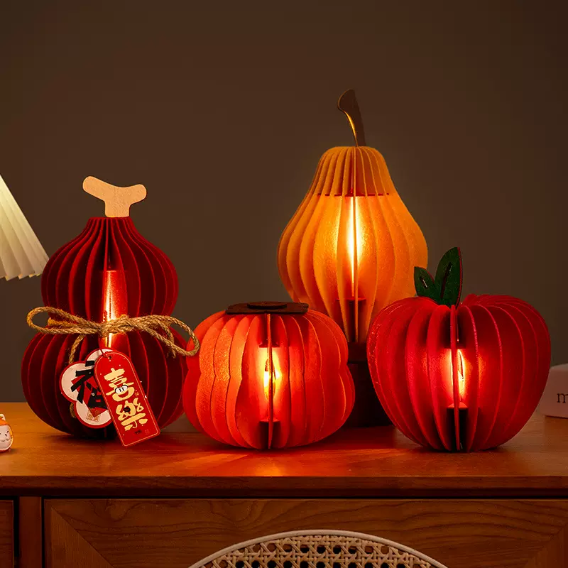 新年装饰布置2026马年新款摆件春节葫芦大号贺年喜庆发光桌面摆饰