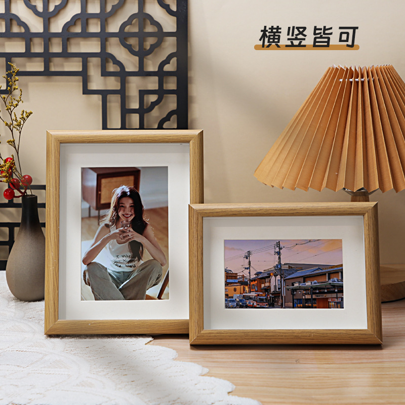 Photo Frame Display Stand Photo Printing 68inch 7inch X 416inch Empty Frame Wall Hanging Solid Wood Texture Ornament Picture Frame
