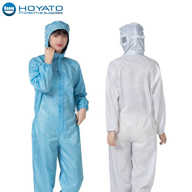 多色连帽连体防静电服获莱恩认证日产能稳定适用于车间等防护全面