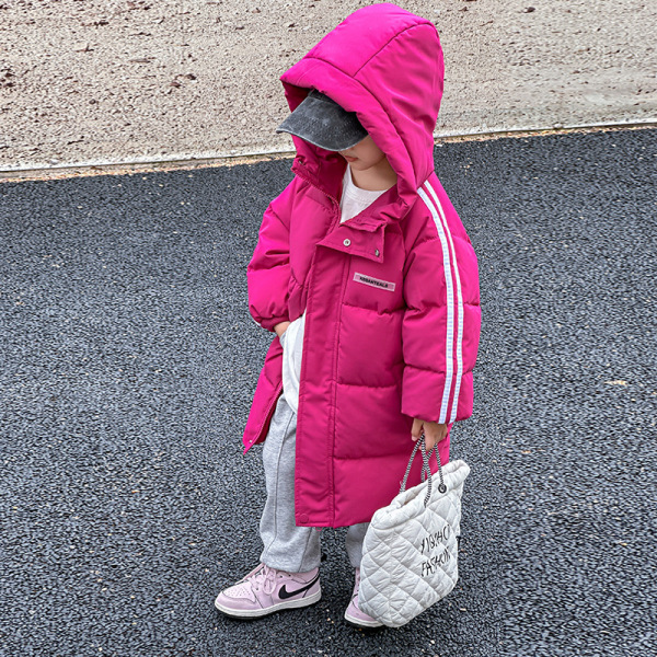 Children's long down jacket for men and women