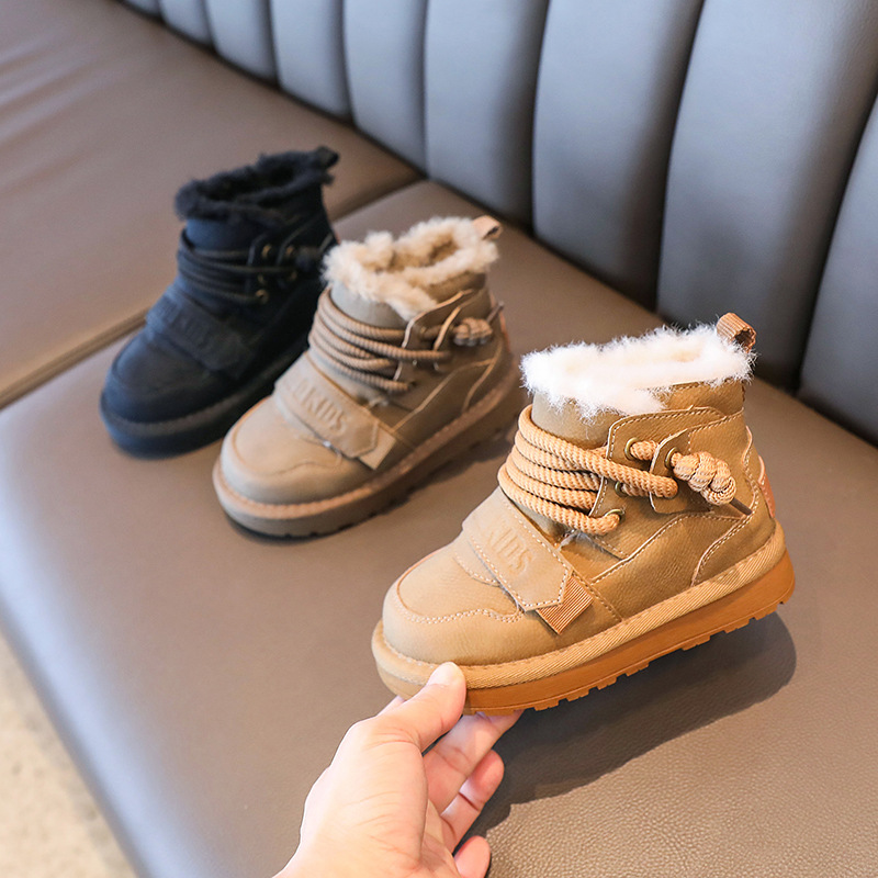 Girls Korean style snow boots 2023 winter new children's all-match…