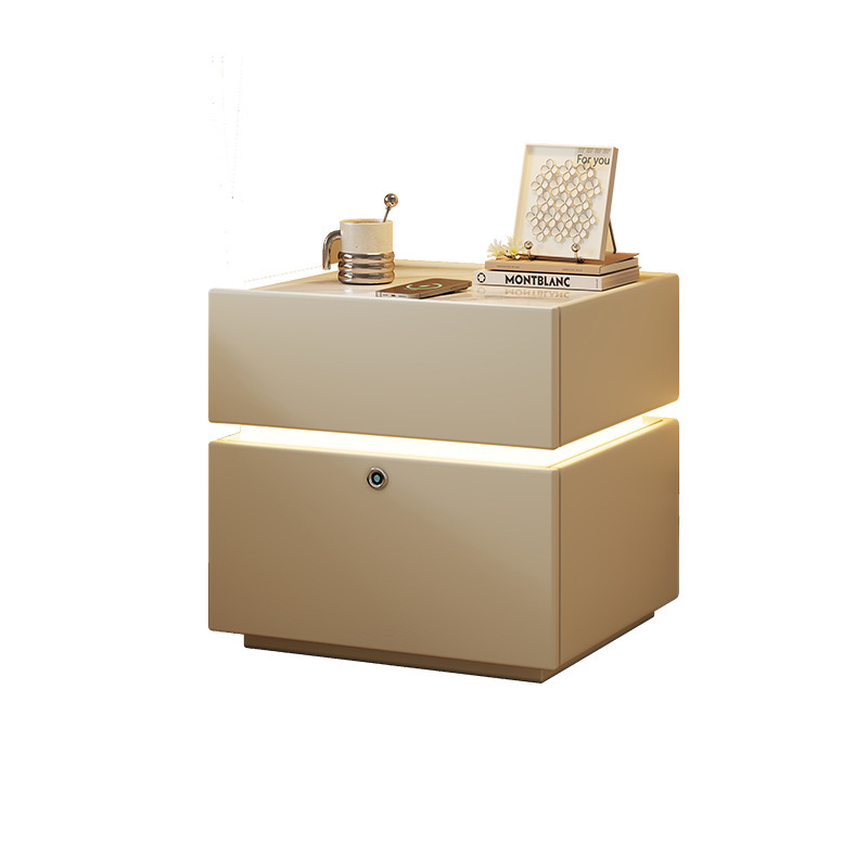 Tabernita de cabecera de madera maciza dormitorio doméstico 2025 estante de cabecera de cama pequeño explosivo estilo antiguo gabinete de almacenamiento inteligente junto a la cama