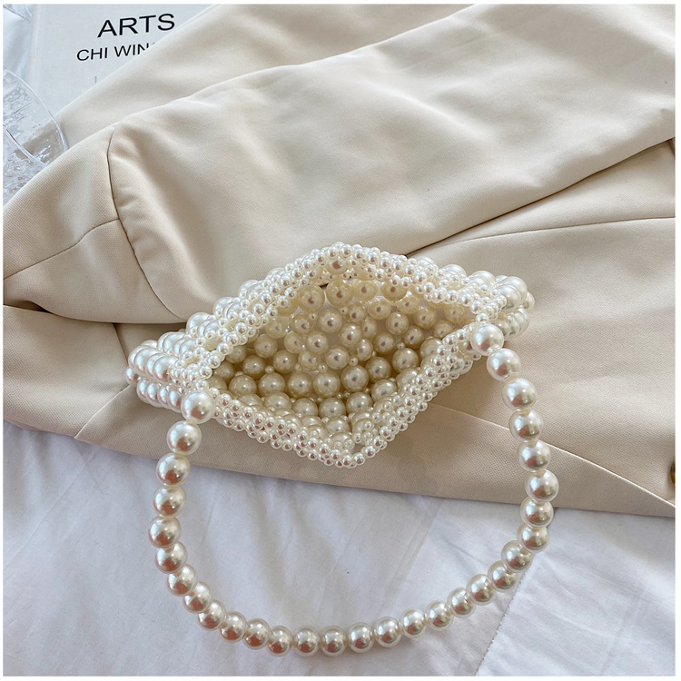 Mujeres Todas Las Temporadas Perla Artificial Color Sólido Elegante Oval Abierto Bolsa Para Las Axilas display picture 24